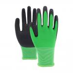 Durable 13 Gauge Polyester Black Latex Work Gloves Anti Slip Abrasion Resistant for sale