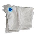 Lint free cotton wiping rags white Waste textile fabric white cotton rags cutting T Shirt rags for painters for sale