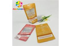 China Reusable Plastic Stand Up Zipper Pouch Bags Matt Finished With Front Clear Window supplier