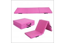 China Carrying Handles Tri - Fold Thick Exercise Mat For Tumbling MMA Martial Arts supplier