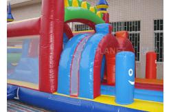 China Funny Sport Games Adult Inflatable Obstacle Course Challenge Bounce House supplier