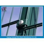Green Color PVC Coated Double Wire Fence 200*50mm Dark Convenient Installation for sale