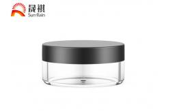 China Single Wall Clear Flat Round Unguent Jar 100g Cosmetic Container supplier