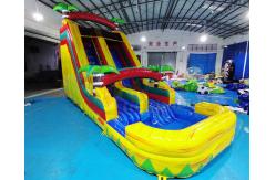 China ODM Jumping Bounce House Inflatable Water Slide With Pool supplier