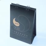 Beautiful Desk Wall Calendar Middle Size Black Inner Paper With 2 * 2 Spiral Binding for sale