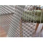Window Treatment Stainless Steel Ring Mesh Curtains , Metal Chainmail Mesh Drapery For Space Divider for sale