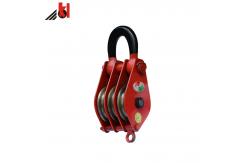 China Cable Pulling Lifting Pulley Block Wire Rope Sheaves With Shackle 20 Ton supplier