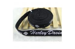 China Black 20mm Jacquard Elastic Webbing Polyester Rubber Elastic For Dress supplier