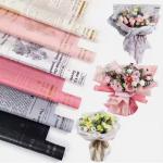 Flower Letter Printed Personalized Gift Wrapping Paper for Reed Pulp Bouquet Packing for sale