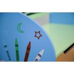 W60CM Crayon Pattern MDF Wooden Kids Toy Chest