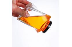 China 500g Empty Honey Bottles Clear Honey Glass Jar 12OZ Twist Shape With Lid supplier