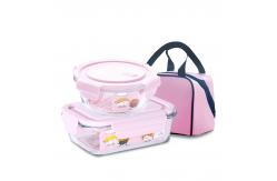China Microwavable 950ml Borosilicate Glass Food Container supplier