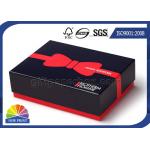 Custom Printed Rigid Paper Gift Box Blister Plastic Tray with Red Liner for sale