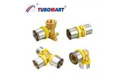 China Residential Pex Press To Connect Fittings With Natural Brass Material supplier