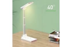 China Office Tablet Desk Led Lamp Holder Folding Foldable Desk Lamp Qi Wireless Charger supplier