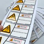 Waterproof Labels Warning Vinyl Packaging Stickers Custom Logo for sale