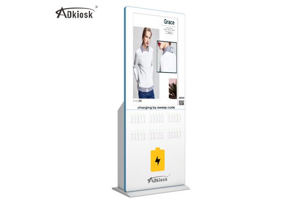 LiPo Battery LCD Charging Kiosk 5000mah Power Bank ABS With 24 Slots