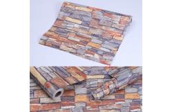 China Customizable 3D Embossed Brick Wallpaper OEM 3D Brick Wall Stickers Waterproof supplier