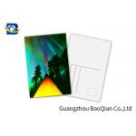 PET 3D Lenticular Postcard , 3D Lenticular Printing Service Aurora Borealis Scenery
