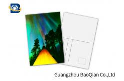China PET 3D Lenticular Postcard , 3D Lenticular Printing Service Aurora Borealis Scenery supplier