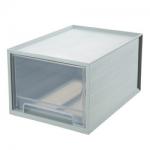 PP Sterilite 3 Drawer Medium Countertop Unit White With Drawers Clear
