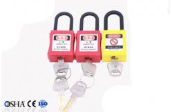 China 38MM Steel Shackle Safety Lockout Locks With Master Keys supplier
