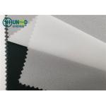 White / Black Polyester Plain Weave Woven Fusing Interlining For Garment Accessories