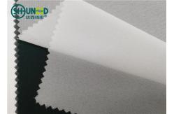 China White / Black Polyester Plain Weave Woven Fusing Interlining For Garment Accessories supplier