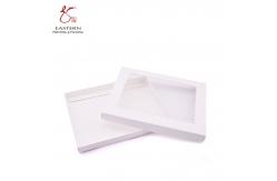 China Printed Lid And Bottom Cardboard Boxes With Window Custom Logo supplier