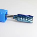 Engraving Blue Nano With Coating Cylinder Shape With Radius End Rotary Burr  for sale