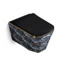 Rimless Wall Hung Toilet Water Closet with Electroplate Butterfly Black Marble Pattern Silver Line for sale