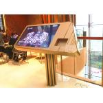 Supermarket Digital Information Kiosk / 42 Inch Touch Screen Display With Barcode Scanner for sale
