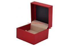 China Portable Rigid Cardboard Wedding Ring Gift Box With Golden Brim And Clamshell supplier