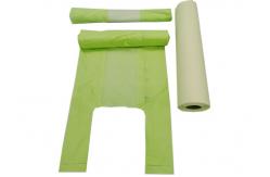 China ABAP 10060 15 Micron Biodegradable and Compostable Bags Vest Carrier Bags supplier