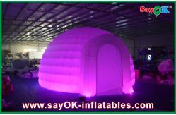 China Inflatable Igloo Tent Advertising Dome Inflatable Air Tent , Led Light Inflatable Lawn Tent supplier
