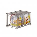 Rectangular Kitchen Storage Basket Under Sink Organizer Sliding Storage Basket for sale