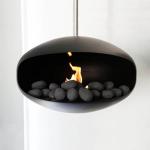 ISO9001 Ethanol Fire Pits Fuel 600mm Modern Hanging Fireplace