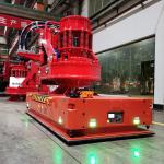 Intelligent Electric Motorized Trackless Flatbed Trolley For Production Handling for sale