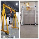 Mobile Aluminum Alloy Used electric Portable Gantry Crane With Chain Hoist 3T 5T for sale