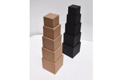 China Black Cardboard Black Square Box Paper Box Custom Cosmetics Tea Packaging Box supplier