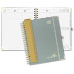 Grey Hardback Spiral Custom Weekly Executive Academic Planner 2023 for sale