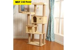 China Soft Plush Detachable MDF Wooden Cat Tree supplier