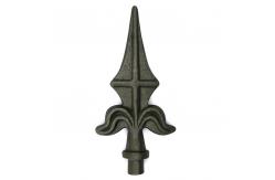 China Rail Head Cast Iron Fence Spears Wrought Iron Spear Point Sandblast Surface supplier
