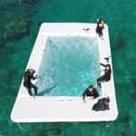 Portable Inflatable Yacht Ocean Pool Inflatable Jellyfish Pool for sale
