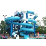Aqua Play Fiberglass Water Slide , Combination Commercial Pool Water Slides for sale