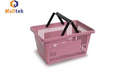 China 21L Ventilated Plastic Retail Shopping Baskets With Two Handles supplier