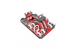 China Racing Theme Children Fun Park Inflatable With Slide Bouncy supplier