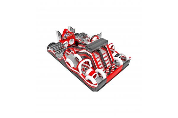 Racing Theme Children Fun Park Inflatable With Slide Bouncy