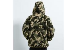 China Custom Men  Fuzzy Shearling Berber Fleece Camo Sherpa Hoodie supplier