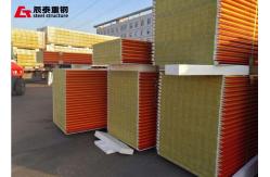 China Rock Wool Sandwich Panel IMP Walls Fireproof Soundproof PU Closing Sealing Edge supplier